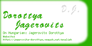 dorottya jagerovits business card